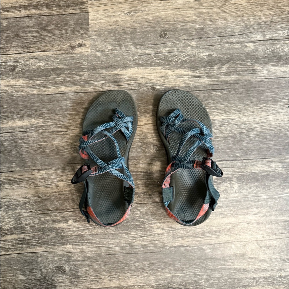 Chaco Blue and Orange Women's Sandals Cloud Foot Bed Size 7